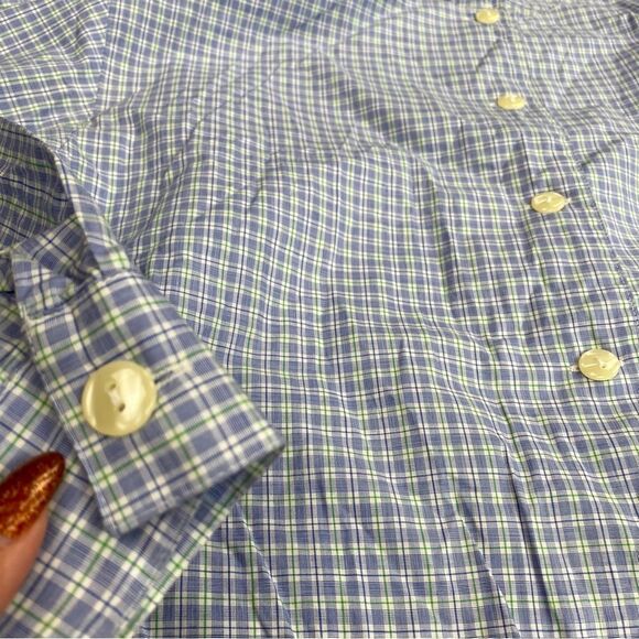 VTG 80s Abercrombie Plaid Oversized Flannel Button Down Shirt  Size 12 large - Picture 4 of 7